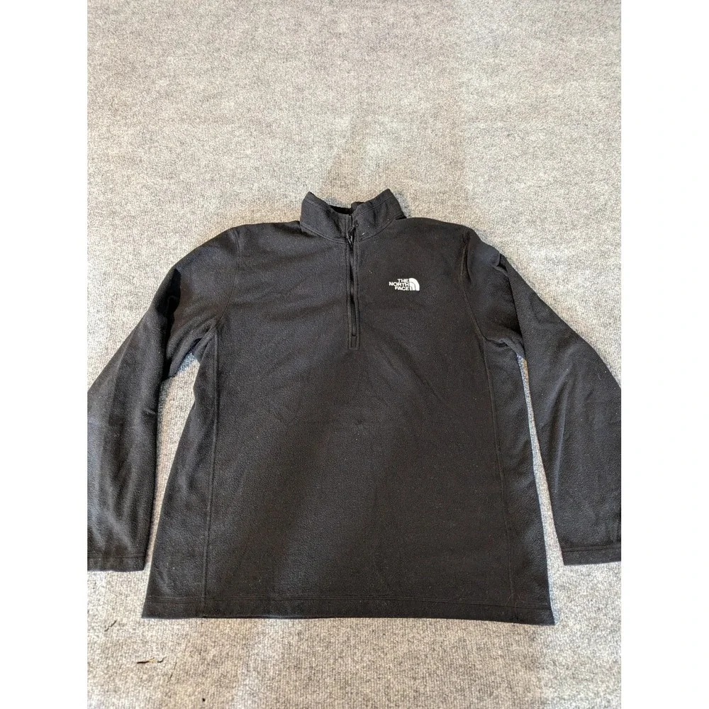 THE NORTH FACE Men's L Quarter Zip Black Fleece Pullover Jacket